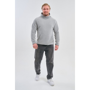 Толстовка мужская №75012 флис (р-ры: 48-66) серый Толстовка мужская №75012 флис (р-ры: 48-66) серый