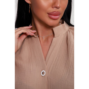 Рубашка женская №32745 муслин (р-ры: 48-58) капучино Рубашка женская №32745 муслин (р-ры: 48-58) капучино