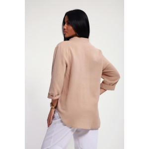 Рубашка женская №32745 муслин (р-ры: 48-58) капучино Рубашка женская №32745 муслин (р-ры: 48-58) капучино