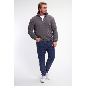 Толстовка мужская №37003 флис (р-ры: 46-52) серый Толстовка мужская №37003 флис (р-ры: 46-52) серый