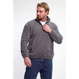 Толстовка мужская №37003 флис (р-ры: 46-52) серый Толстовка мужская №37003 флис (р-ры: 46-52) серый