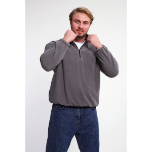 Толстовка мужская №37003 флис (р-ры: 46-52) серый Толстовка мужская №37003 флис (р-ры: 46-52) серый