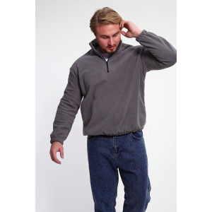 Толстовка мужская №37003 флис (р-ры: 46-52) серый Толстовка мужская №37003 флис (р-ры: 46-52) серый