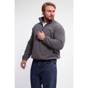 Толстовка мужская №37003 флис (р-ры: 46-52) серый Толстовка мужская №37003 флис (р-ры: 46-52) серый