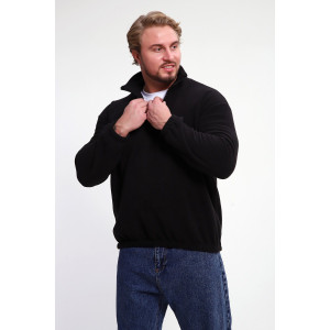 Толстовка мужская №37003 флис (р-ры: 46-52) черный Толстовка мужская №37003 флис (р-ры: 46-52) черный