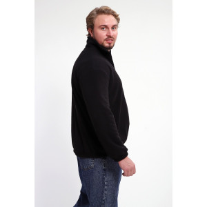 Толстовка мужская №37003 флис (р-ры: 46-52) черный Толстовка мужская №37003 флис (р-ры: 46-52) черный