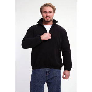 Толстовка мужская №37003 флис (р-ры: 46-52) черный Толстовка мужская №37003 флис (р-ры: 46-52) черный