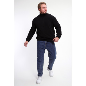 Толстовка мужская №37003 флис (р-ры: 46-52) черный Толстовка мужская №37003 флис (р-ры: 46-52) черный