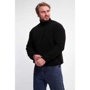 Толстовка мужская №37003 флис (р-ры: 46-52) черный Толстовка мужская №37003 флис (р-ры: 46-52) черный