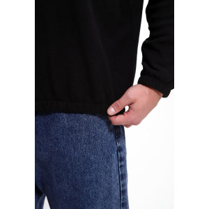 Толстовка мужская №37003 флис (р-ры: 46-52) черный Толстовка мужская №37003 флис (р-ры: 46-52) черный