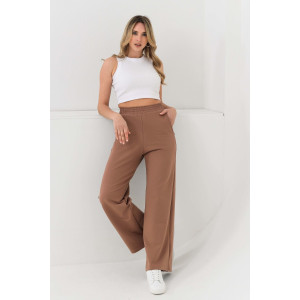 Брюки женские №21578 футер с лайкрой 2-х нитка (р-ры: 42-60) капучино