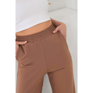 Брюки женские №21578 футер с лайкрой 2-х нитка (р-ры: 42-60) капучино