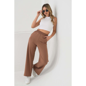 Брюки женские №21578 футер с лайкрой 2-х нитка (р-ры: 42-60) капучино
