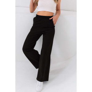 Брюки женские №21578 футер с лайкрой 2-х нитка (р-ры: 42-60) черный