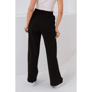 Брюки женские №21578 футер с лайкрой 2-х нитка (р-ры: 42-60) черный