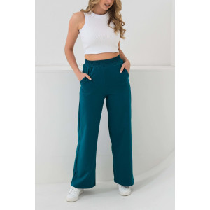 Брюки женские №21578 футер с лайкрой 2-х нитка (р-ры: 42-60) петроль