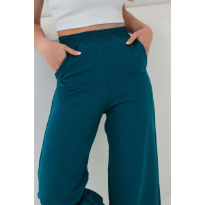 Брюки женские №21578 футер с лайкрой 2-х нитка (р-ры: 42-60) петроль