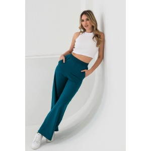 Брюки женские №21578 футер с лайкрой 2-х нитка (р-ры: 42-60) петроль