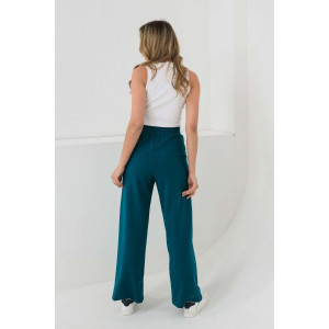 Брюки женские №21578 футер с лайкрой 2-х нитка (р-ры: 42-60) петроль