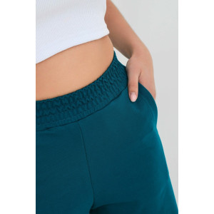 Брюки женские №21578 футер с лайкрой 2-х нитка (р-ры: 42-60) петроль