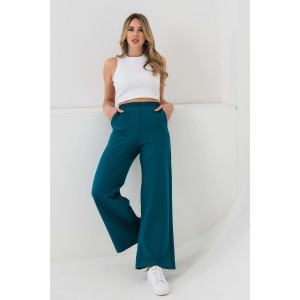 Брюки женские №21578 футер с лайкрой 2-х нитка (р-ры: 42-60) петроль