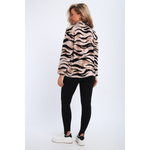 Кофта женская №335 велюр (р-ры: 44-58) коричневый