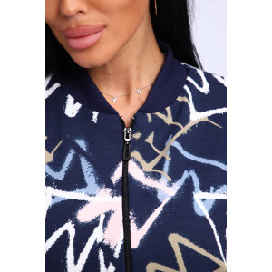 Толстовка женская №310 футер с лайкрой 2-х нитка (р-ры: 46-64) темно-синий Толстовка женская №310 футер с лайкрой 2-х нитка (р-ры: 46-64) темно-синий