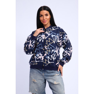 Толстовка женская №310 футер с лайкрой 2-х нитка (р-ры: 46-64) темно-синий Толстовка женская №310 футер с лайкрой 2-х нитка (р-ры: 46-64) темно-синий