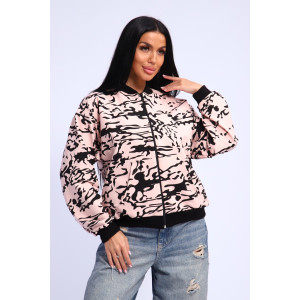 Толстовка женская №331 футер с лайкрой 2-х нитка (р-ры: 46-60) розово-бежевый Толстовка женская №331 футер с лайкрой 2-х нитка (р-ры: 46-60) розово-бежевый