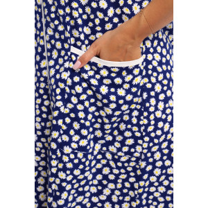 Халат женский №274 кулирка (р-ры: 48-62) темно-синий