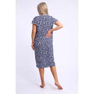 Халат женский №274 кулирка (р-ры: 48-62) темно-синий