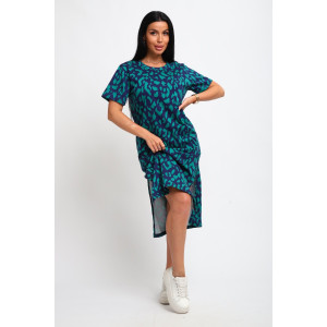 Туника женская №261 кулирка (р-ры: 44-58) темно-зеленый Туника женская №261 кулирка (р-ры: 44-58) темно-зеленый