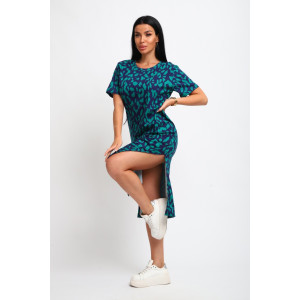 Туника женская №261 кулирка (р-ры: 44-58) темно-зеленый Туника женская №261 кулирка (р-ры: 44-58) темно-зеленый