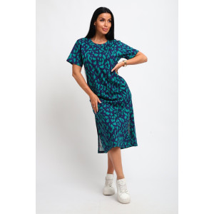 Туника женская №261 кулирка (р-ры: 44-58) темно-зеленый Туника женская №261 кулирка (р-ры: 44-58) темно-зеленый