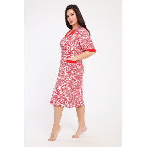 Халат женский №39048 футер 2-х нитка (р-ры: 46-64) красный