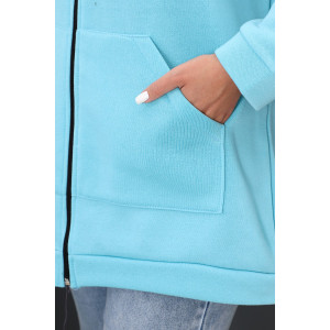 Толстовка женская №52277 футер 2-х нитка (р-ры: 44-58) голубой