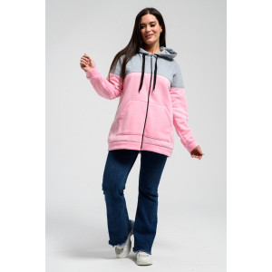 Толстовка женская №52277 футер 2-х нитка (р-ры: 44-58) светло-розовый Толстовка женская №52277 футер 2-х нитка (р-ры: 44-58) светло-розовый