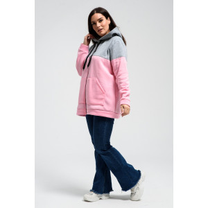 Толстовка женская №52277 футер 2-х нитка (р-ры: 44-58) светло-розовый Толстовка женская №52277 футер 2-х нитка (р-ры: 44-58) светло-розовый