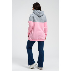 Толстовка женская №52277 футер 2-х нитка (р-ры: 44-58) светло-розовый Толстовка женская №52277 футер 2-х нитка (р-ры: 44-58) светло-розовый