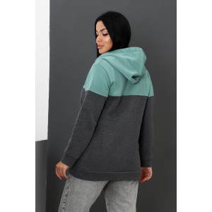 Толстовка женская №52277 футер 2-х нитка (р-ры: 44-58) графит