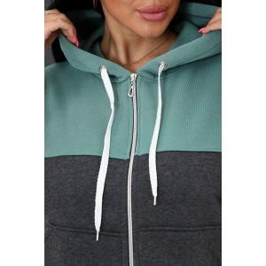 Толстовка женская №52277 футер 2-х нитка (р-ры: 44-58) графит