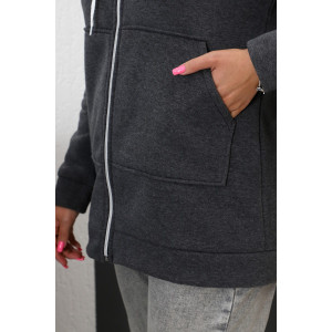 Толстовка женская №52277 футер 2-х нитка (р-ры: 44-58) графит