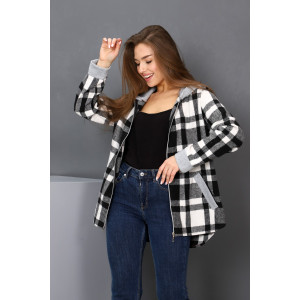 Толстовка женская №52274 кашемир (р-ры: 44-58) клетка