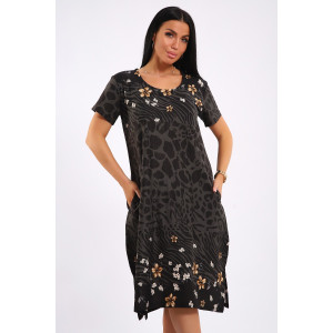 Платье женское ЕПЛ-1049 кулирка (последний размер) графит 48