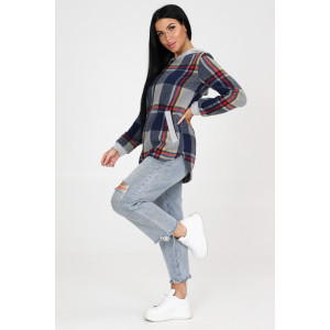 Толстовка женская №52274 кашемир (р-ры: 44-58) синий