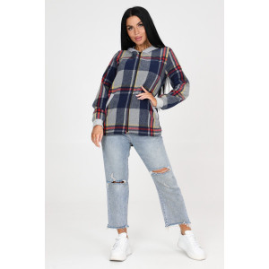 Толстовка женская №52274 кашемир (р-ры: 44-58) синий