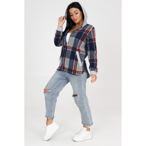 Толстовка женская №52274 кашемир (р-ры: 44-58) синий