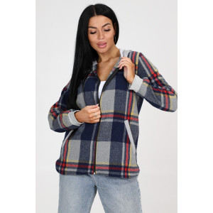 Толстовка женская №52274 кашемир (р-ры: 44-58) синий