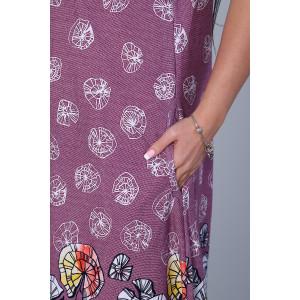 Халат женский №27102 кулирка (р-ры: 50-64) сиреневый Халат женский №27102 кулирка (р-ры: 50-64) сиреневый