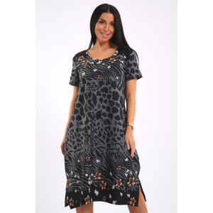 Платье женское ЕПЛ-1049 кулирка (последний размер) антрацит 54,56